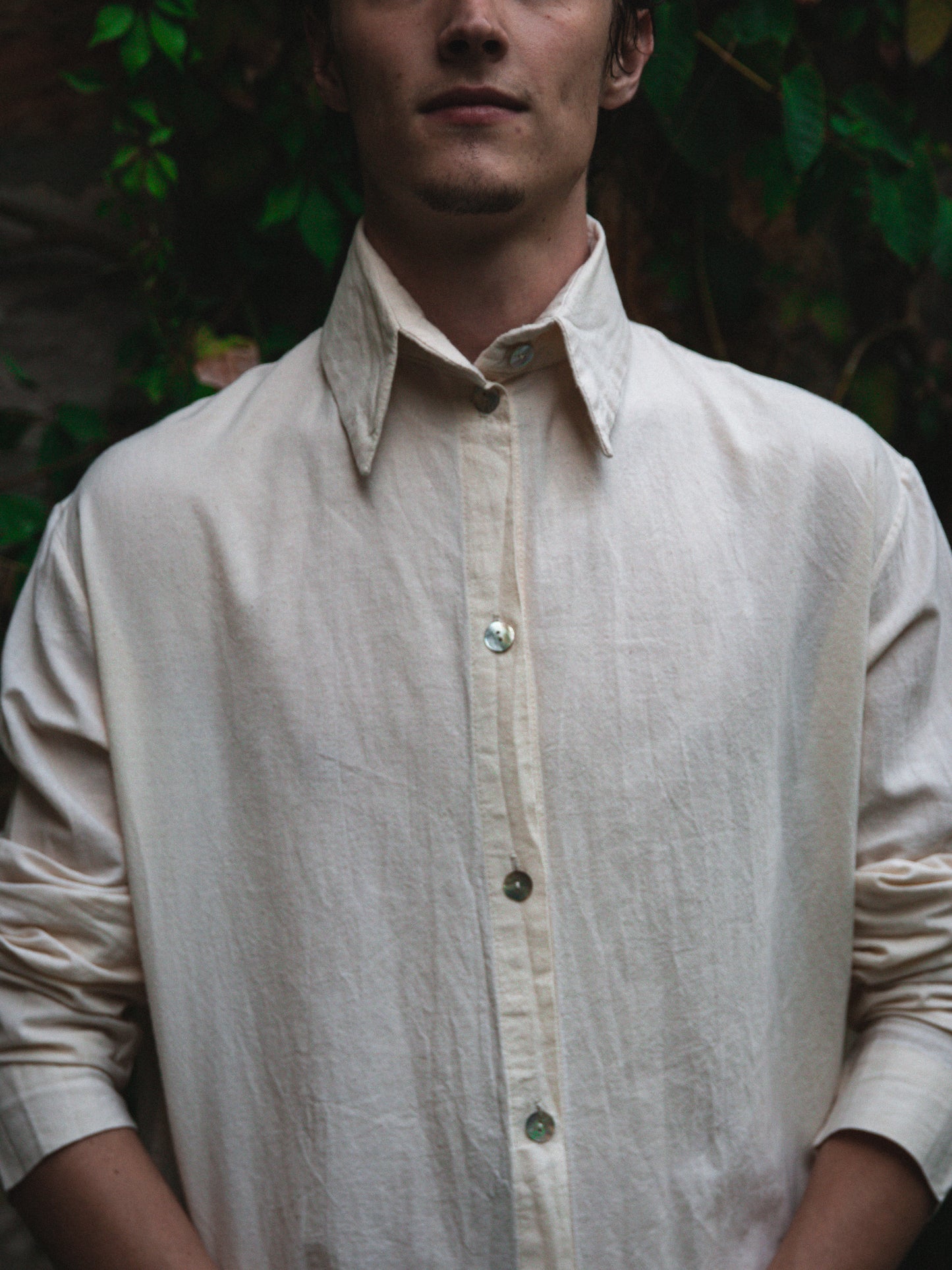 Camisa asimétrica popelina