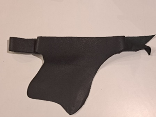 Cinturón de piel de borrego irregular