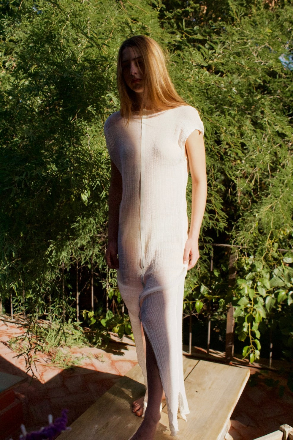 Vestido manta de cielo con detalle de piek