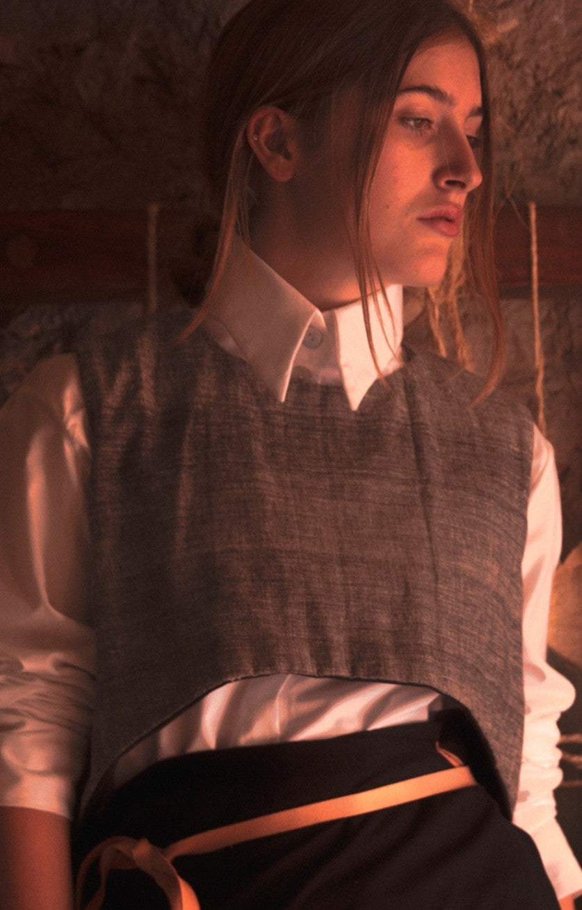 Chaleco telar de pedal negro