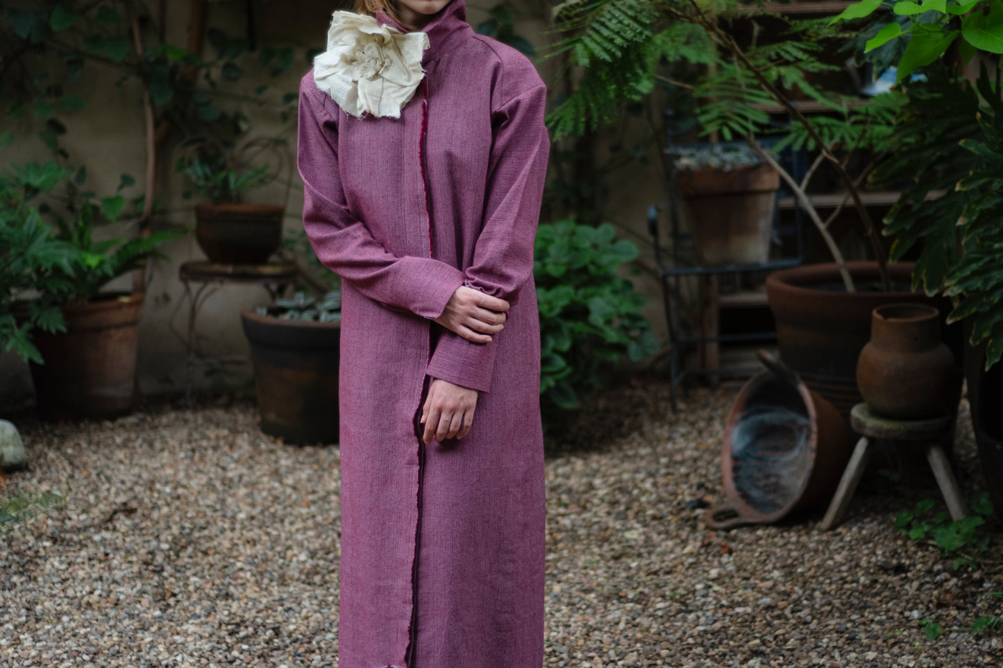 Saco en pedal de telar Berenjena, 100% algodón