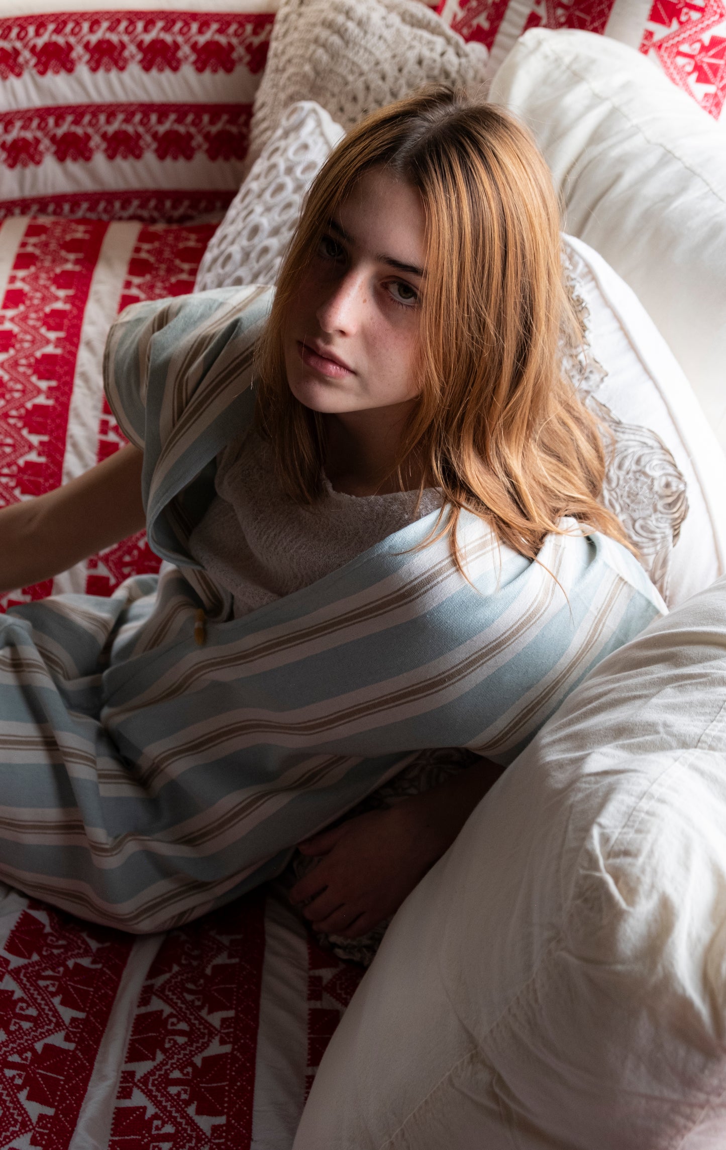 Vestido telar de pedal 100% algodón líneas botón charro, limited edition