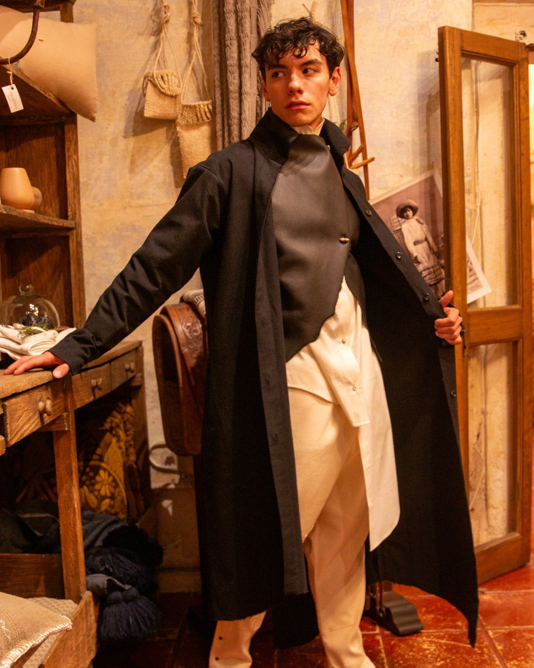 Saco de telar de pedal negro